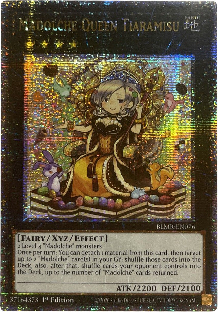 Madolche Queen Tiaramisu [BLMR-EN076] Quarter Century Secret Rare | Arkham Games and Comics