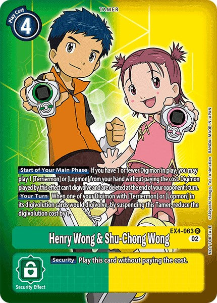 Henry Wong & Shu-Chong Wong [EX4-063] (Alternate Art) [Alternative Being Booster] | Arkham Games and Comics