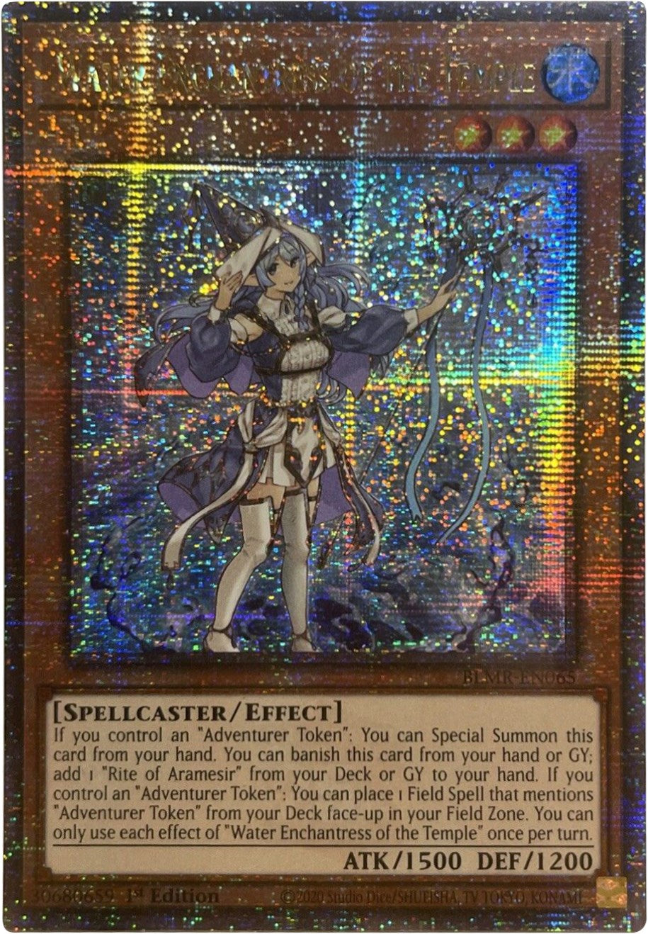 Water Enchantress of the Temple [BLMR-EN065] Quarter Century Secret Rare | Arkham Games and Comics