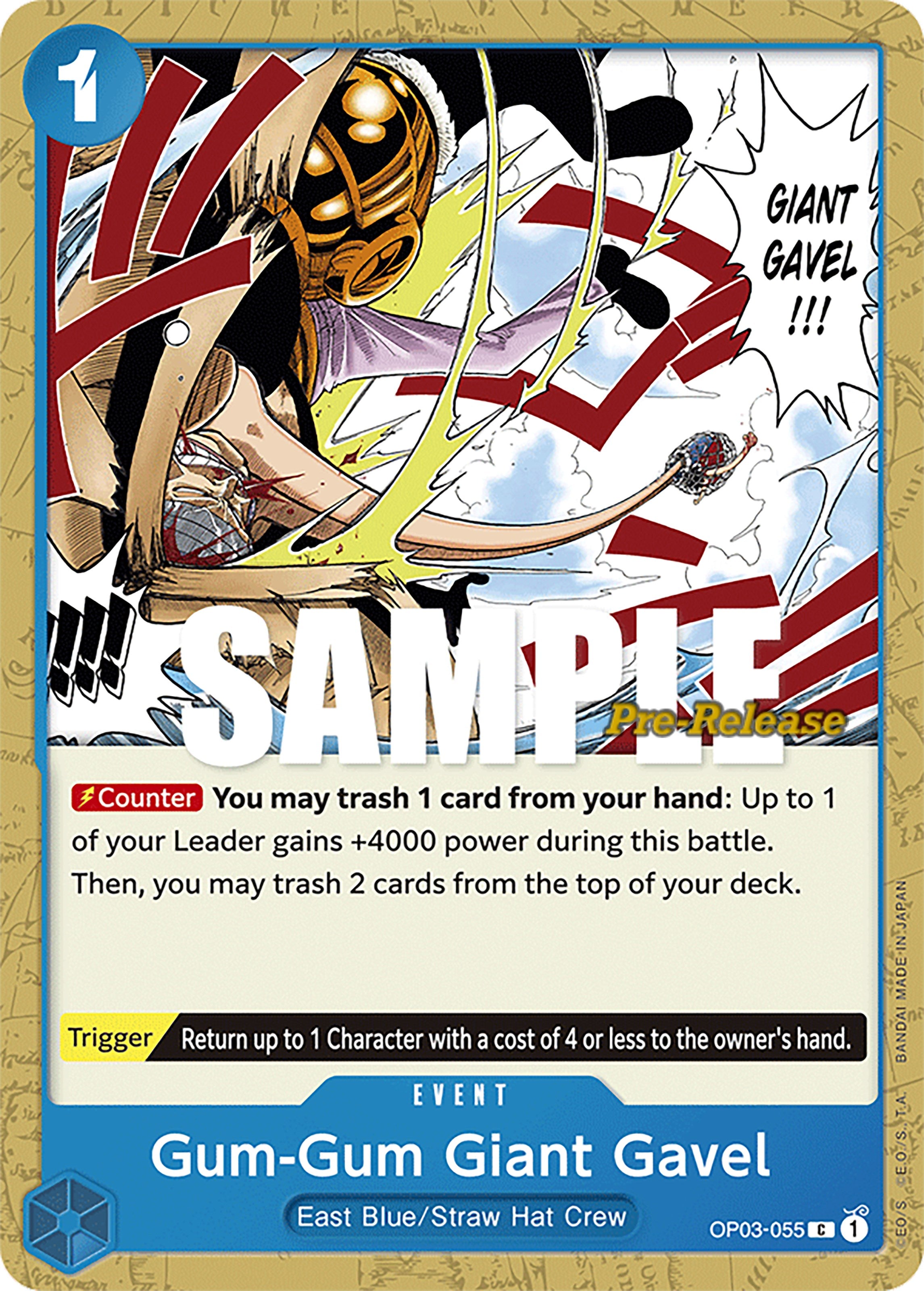 Gum-Gum Giant Gavel [Pillars of Strength Pre-Release Cards] | Arkham Games and Comics