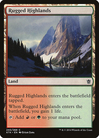 Rugged Highlands [Khans of Tarkir] | Arkham Games and Comics