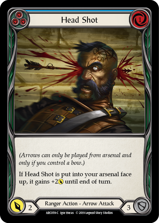 Head Shot (Blue) [ARC059-C] (Arcane Rising)  1st Edition Rainbow Foil | Arkham Games and Comics