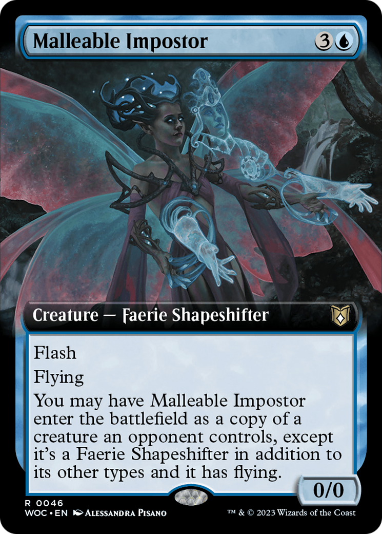 Malleable Impostor (Extended Art) [Wilds of Eldraine Commander] | Arkham Games and Comics