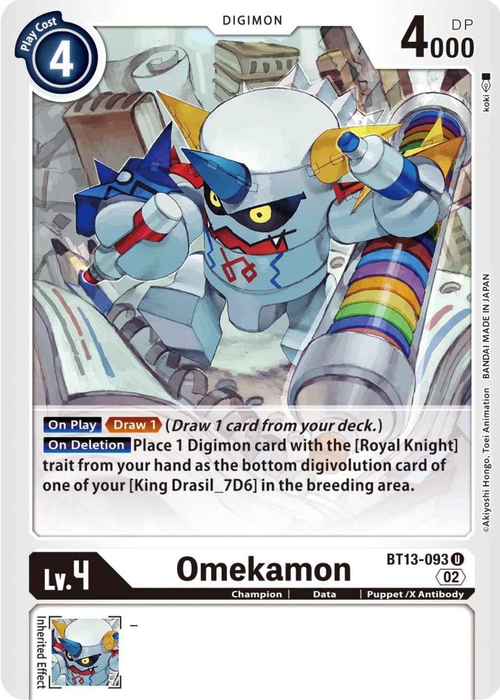 Omekamon [BT13-093] [Versus Royal Knights Booster] | Arkham Games and Comics