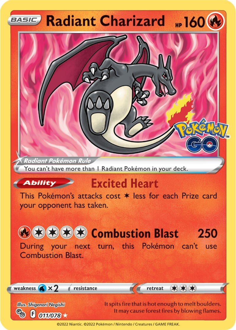 Radiant Charizard (011/078) [Pokémon GO] | Arkham Games and Comics