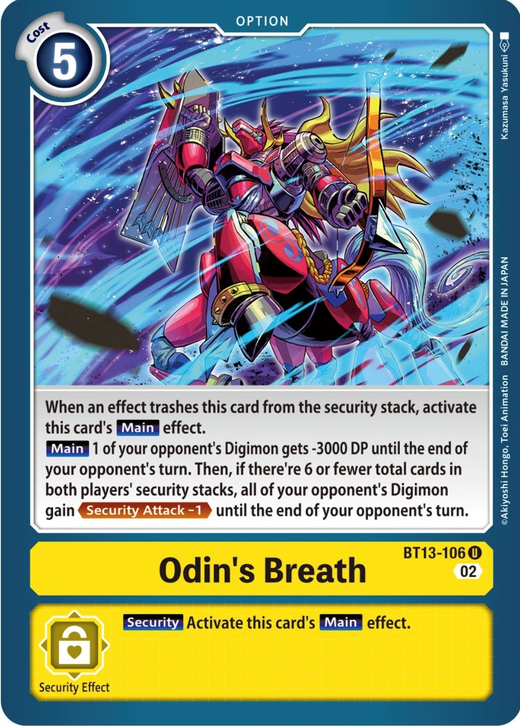 Odin's Breath [BT13-106] [Versus Royal Knights Booster] | Arkham Games and Comics