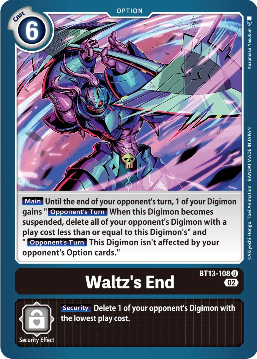 Waltz's End [BT13-108] [Versus Royal Knights Booster] | Arkham Games and Comics