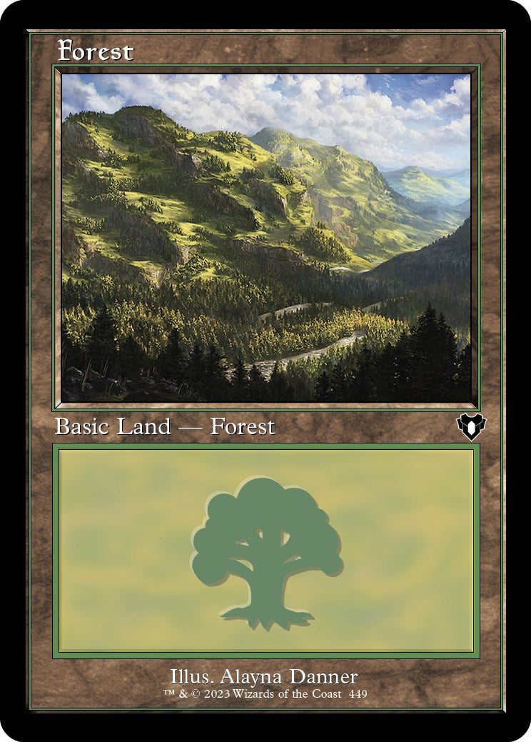 Forest (449) (Retro) [Commander Masters] | Arkham Games and Comics