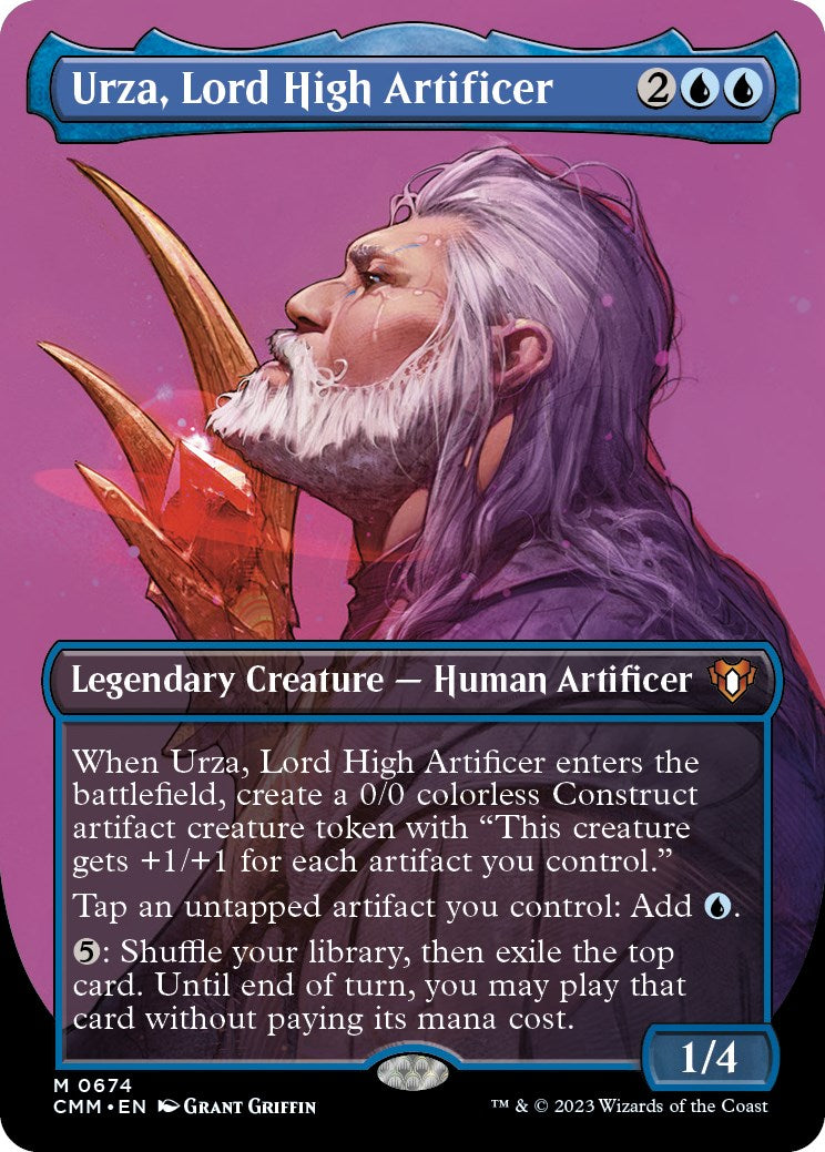 Urza, Lord High Artificer (Borderless Profile) [Commander Masters] | Arkham Games and Comics