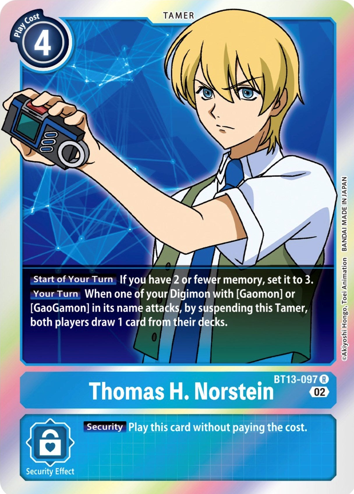 Thomas H. Norstein [BT13-097] [Versus Royal Knights Booster] | Arkham Games and Comics