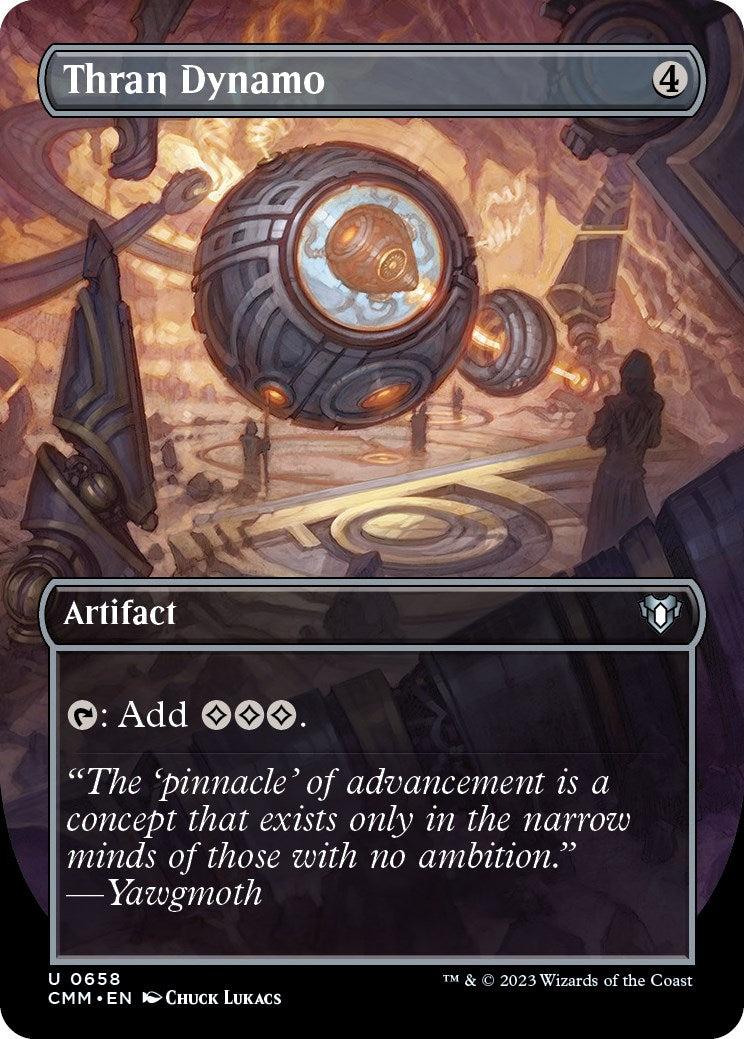 Thran Dynamo (Borderless Alternate Art) [Commander Masters] | Arkham Games and Comics