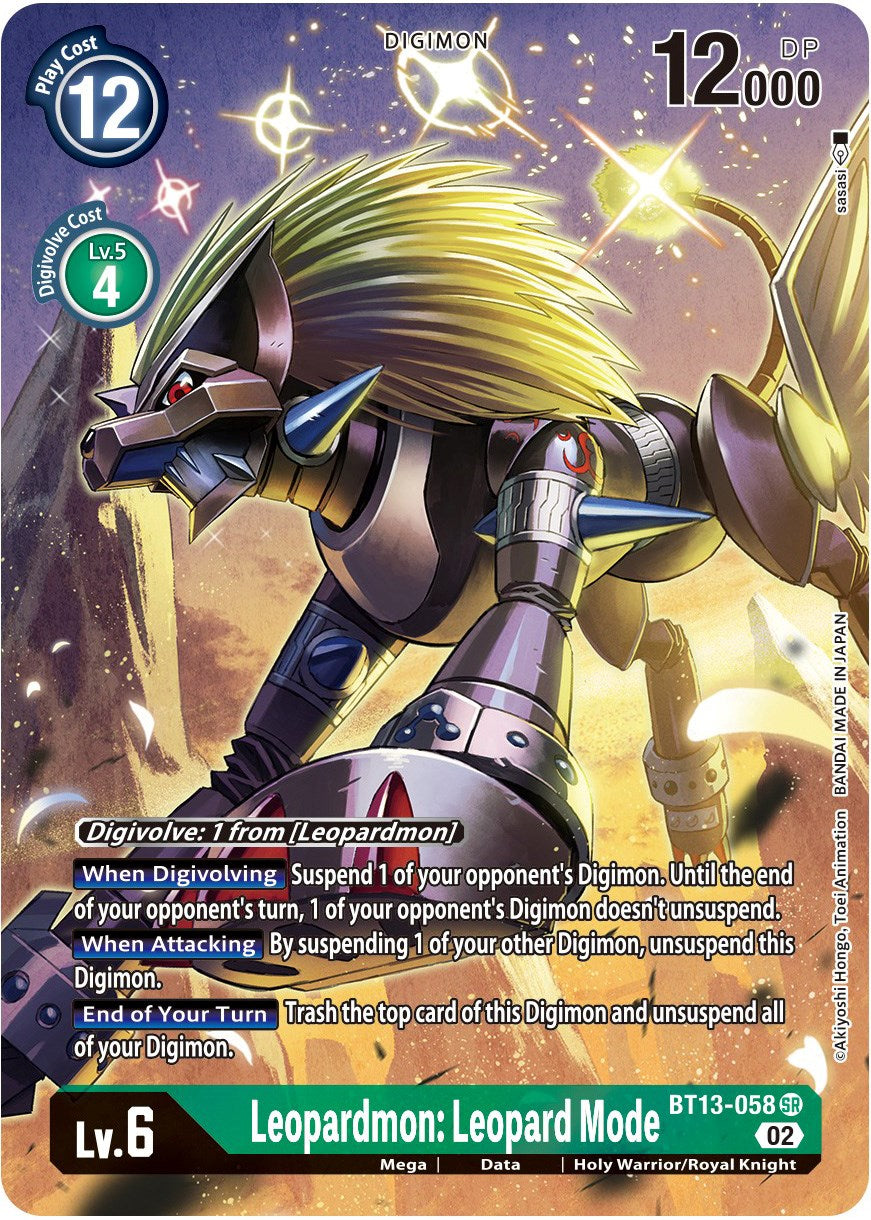 Leopardmon: Leopard Mode [BT13-058] (Alternate Art) [Versus Royal Knights Booster] | Arkham Games and Comics