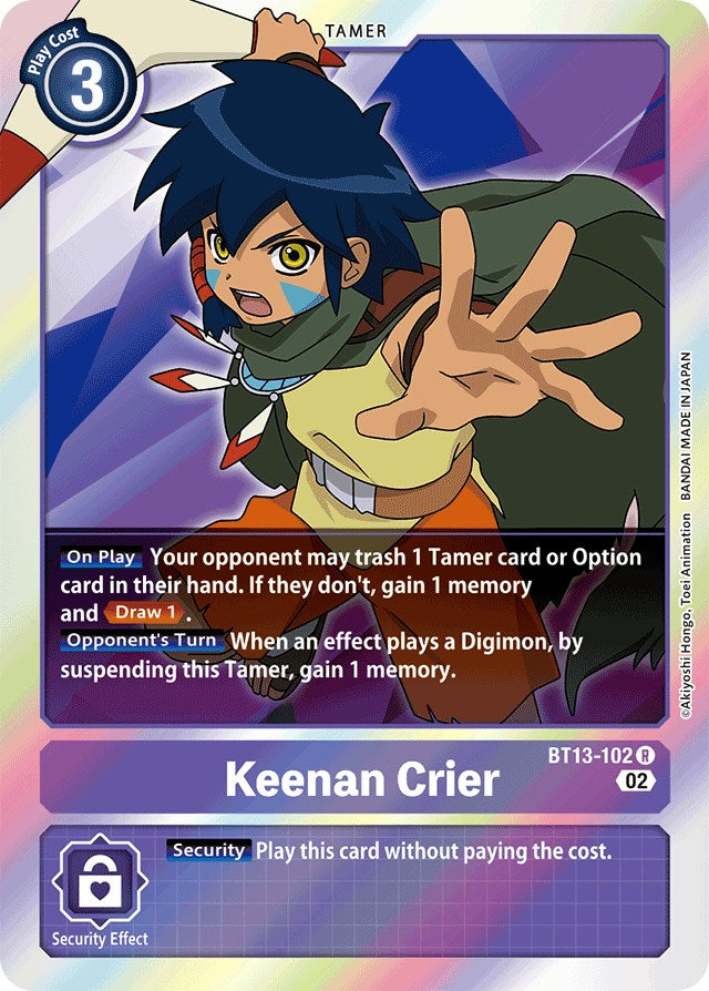 Keenan Crier [BT13-102] [Versus Royal Knights Booster] | Arkham Games and Comics