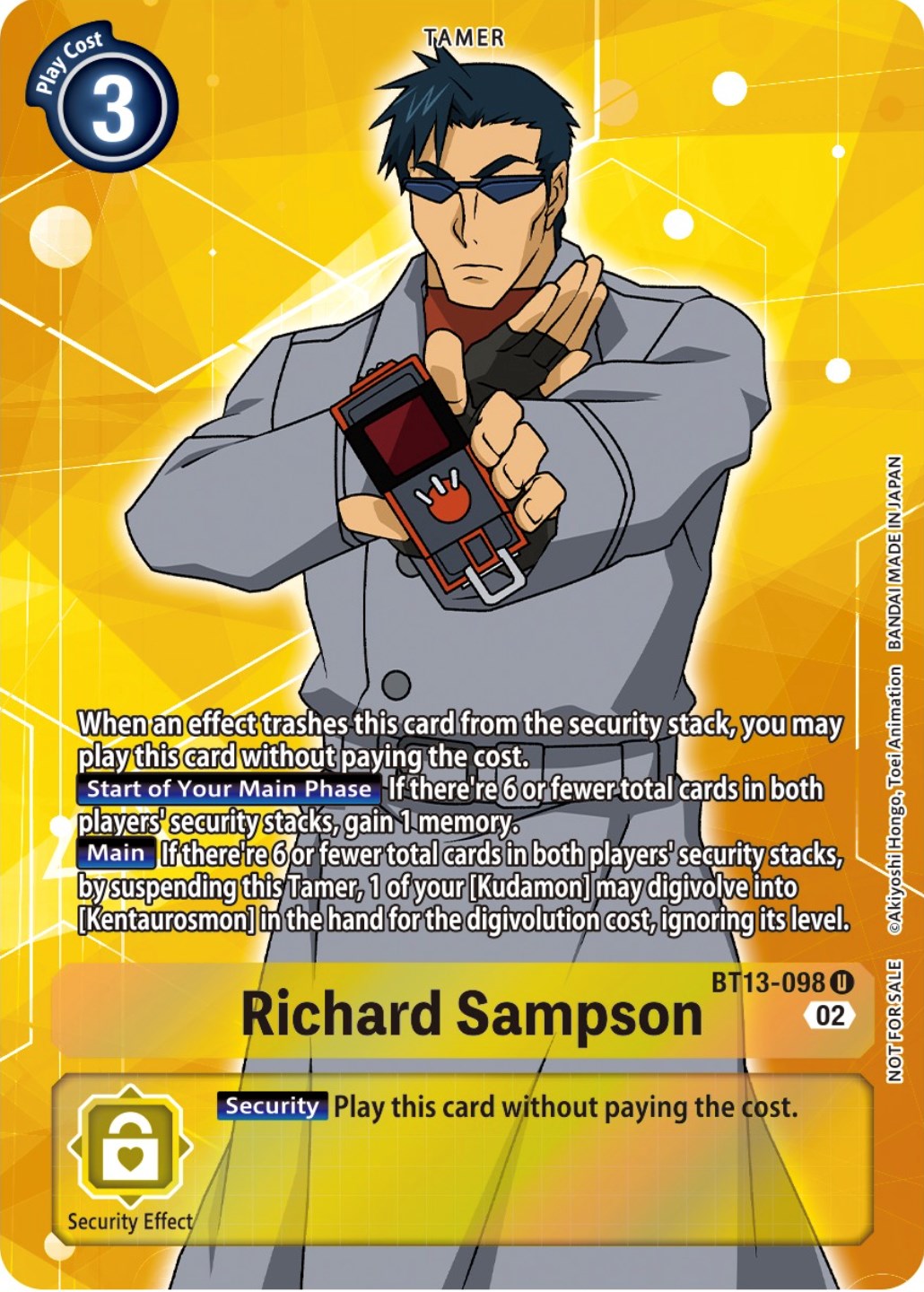 Richard Sampson [BT13-098] (Box Topper) [Versus Royal Knights Booster] | Arkham Games and Comics