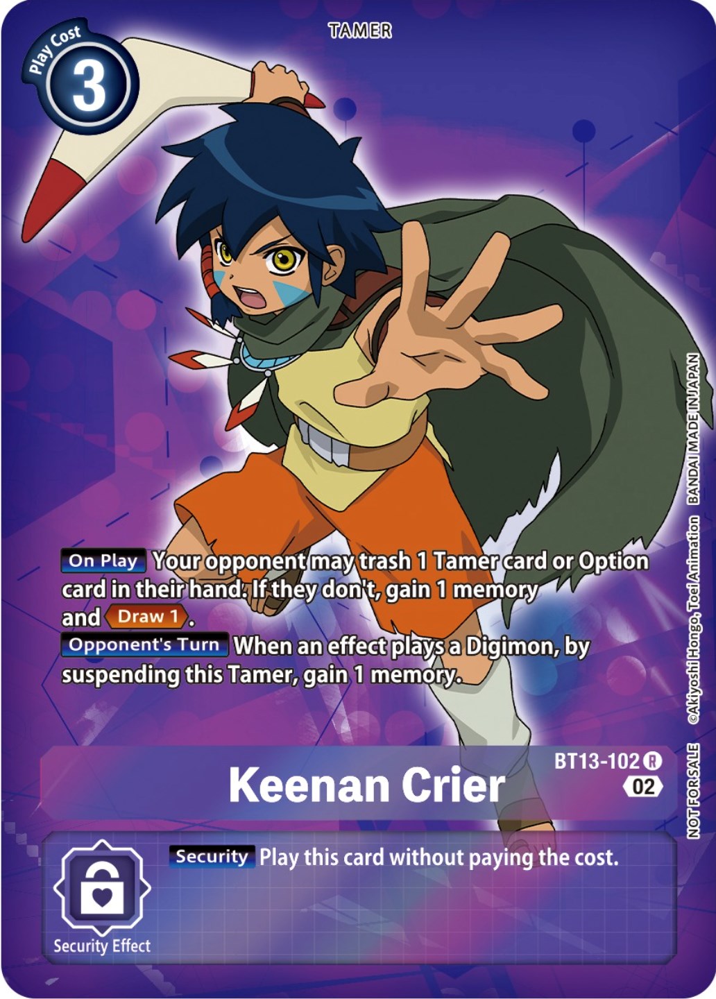 Keenan Crier [BT13-102] (Box Topper) [Versus Royal Knights Booster] | Arkham Games and Comics