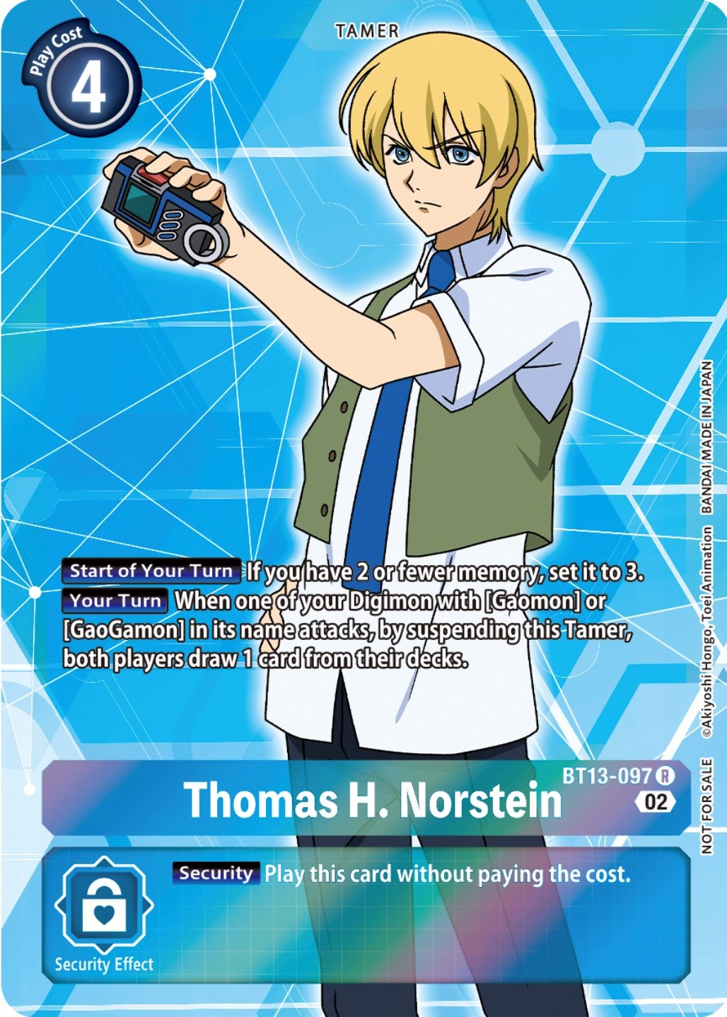 Thomas H. Norstein [BT13-097] (Box Topper) [Versus Royal Knights Booster] | Arkham Games and Comics