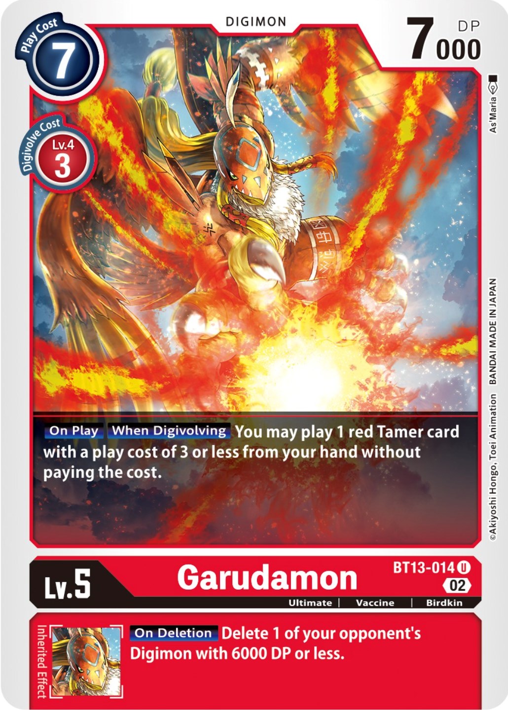 Garudamon [BT13-014] [Versus Royal Knights Booster] | Arkham Games and Comics