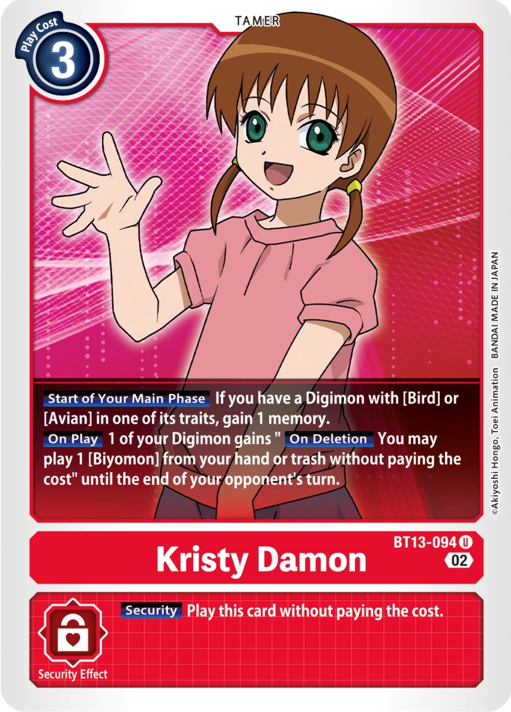 Kristy Damon [BT13-094] [Versus Royal Knights Booster] | Arkham Games and Comics