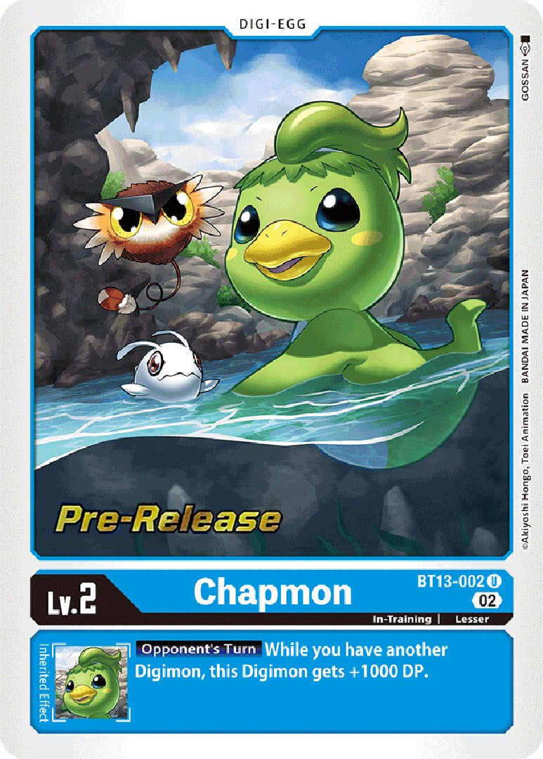 Chapmon [BT13-002] [Versus Royal Knight Booster Pre-Release Cards] | Arkham Games and Comics