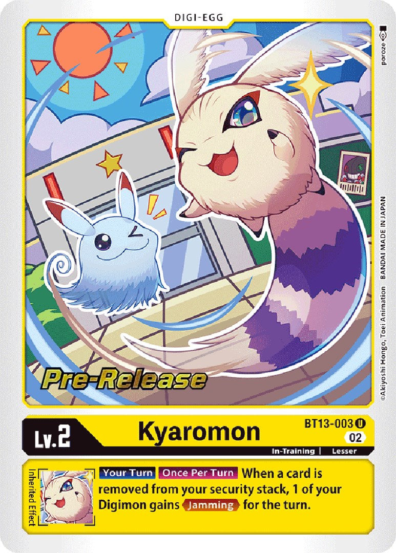 Kyaromon [BT13-003] [Versus Royal Knight Booster Pre-Release Cards] | Arkham Games and Comics