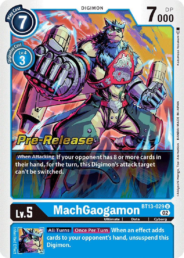 MachGaogamon [BT13-029] [Versus Royal Knight Booster Pre-Release Cards] | Arkham Games and Comics