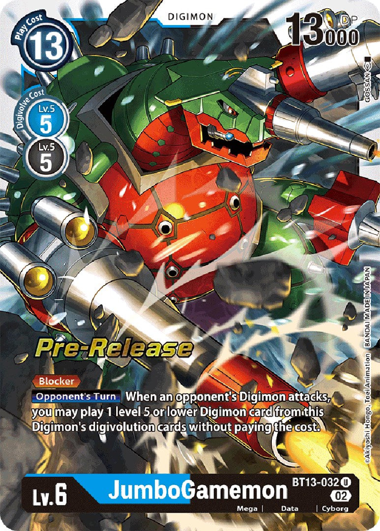 JumboGamemon [BT13-032] [Versus Royal Knight Booster Pre-Release Cards] | Arkham Games and Comics