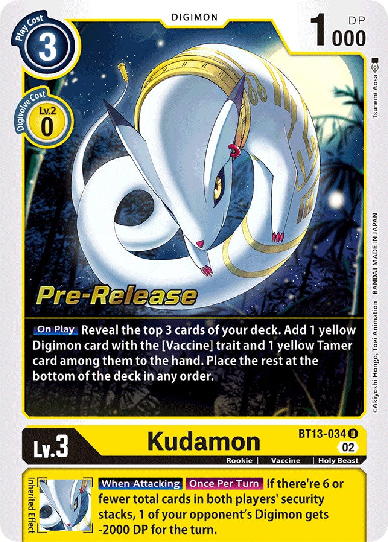 Kudamon [BT13-034] [Versus Royal Knight Booster Pre-Release Cards] | Arkham Games and Comics