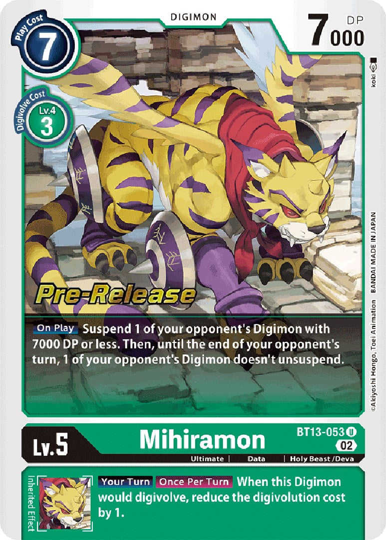 Mihiramon [BT13-053] [Versus Royal Knight Booster Pre-Release Cards] | Arkham Games and Comics