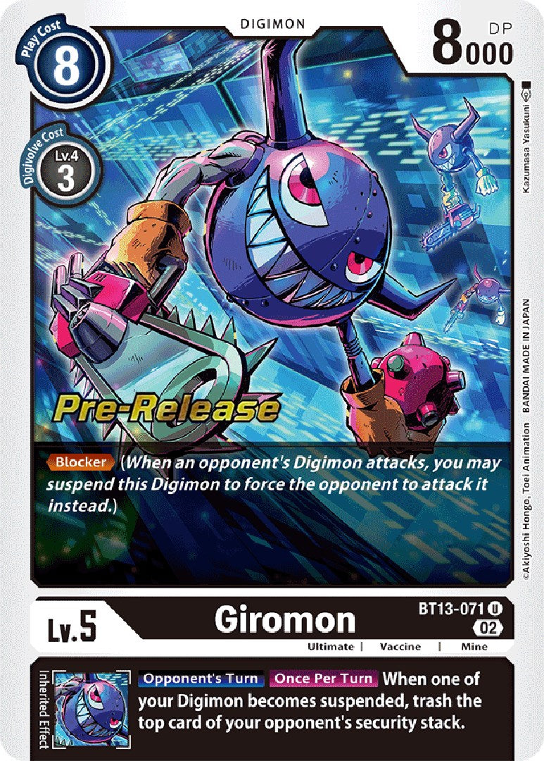 Giromon [BT13-071] [Versus Royal Knight Booster Pre-Release Cards] | Arkham Games and Comics