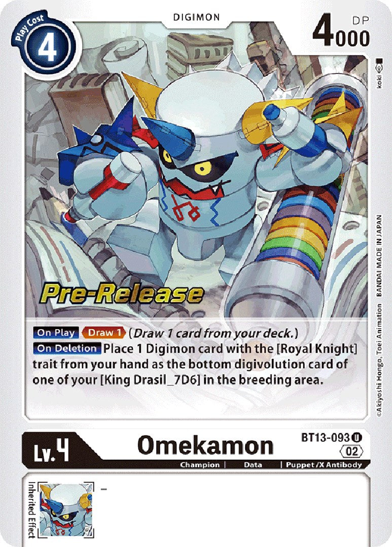 Omekamon [BT13-093] [Versus Royal Knight Booster Pre-Release Cards] | Arkham Games and Comics