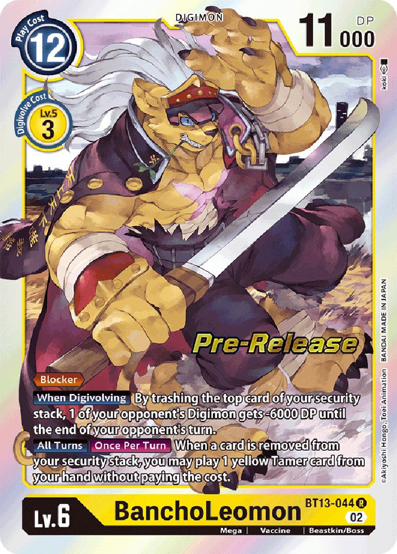 BanchoLeomon [BT13-044] [Versus Royal Knight Booster Pre-Release Cards] | Arkham Games and Comics
