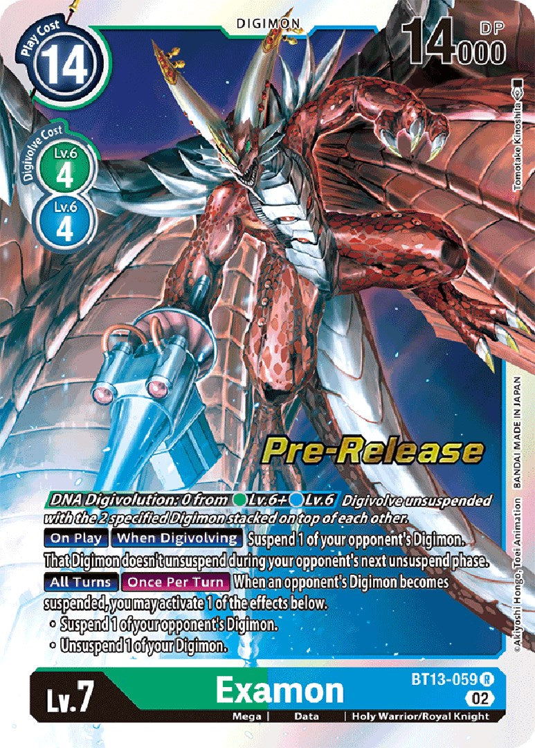 Examon [BT13-059] [Versus Royal Knight Booster Pre-Release Cards] | Arkham Games and Comics