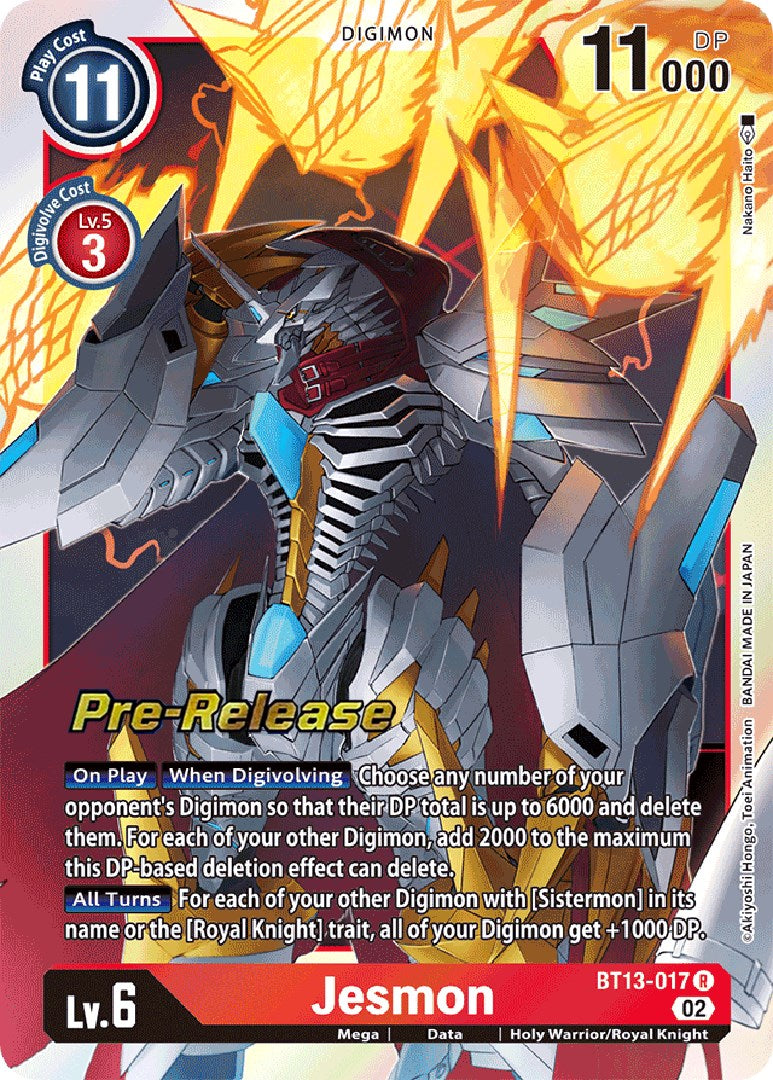 Jesmon [BT13-017] [Versus Royal Knight Booster Pre-Release Cards] | Arkham Games and Comics