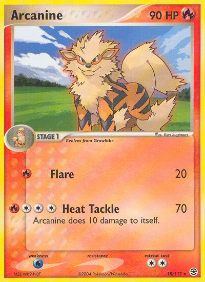 Arcanine (18/112) [EX: FireRed & LeafGreen] | Arkham Games and Comics