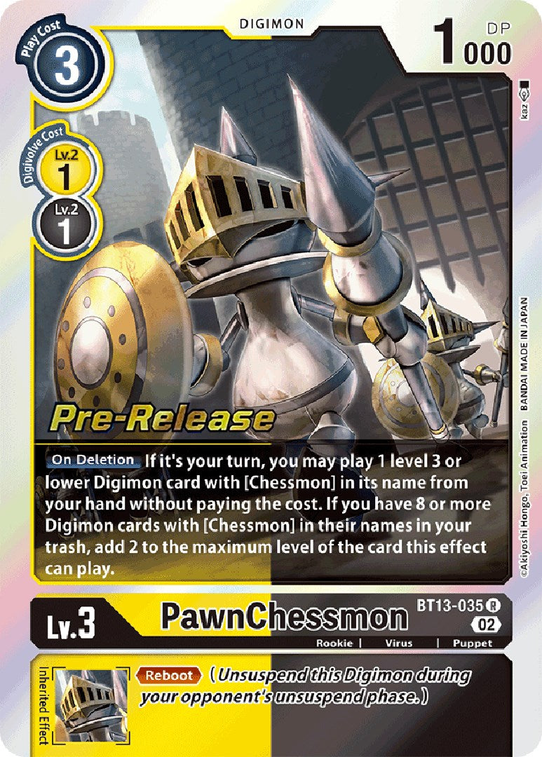 PawnChessmon [BT13-035] [Versus Royal Knight Booster Pre-Release Cards] | Arkham Games and Comics