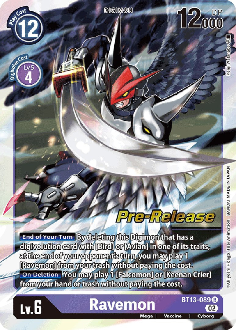 Ravemon [BT13-089] [Versus Royal Knight Booster Pre-Release Cards] | Arkham Games and Comics