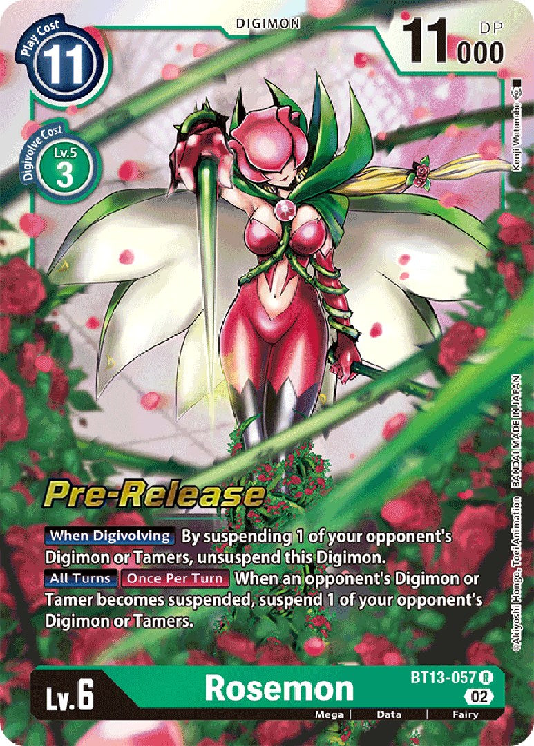 Rosemon [BT13-057] [Versus Royal Knight Booster Pre-Release Cards] | Arkham Games and Comics