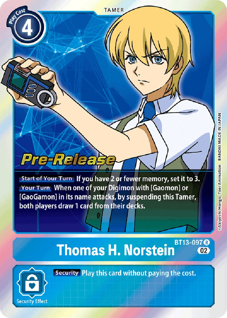 Thomas H. Norstein [BT13-097] [Versus Royal Knight Booster Pre-Release Cards] | Arkham Games and Comics