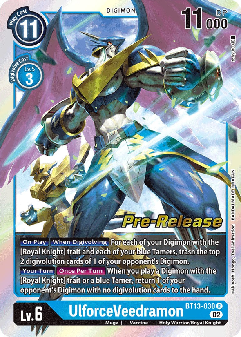 UlforceVeedramon [BT13-030] [Versus Royal Knight Booster Pre-Release Cards] | Arkham Games and Comics