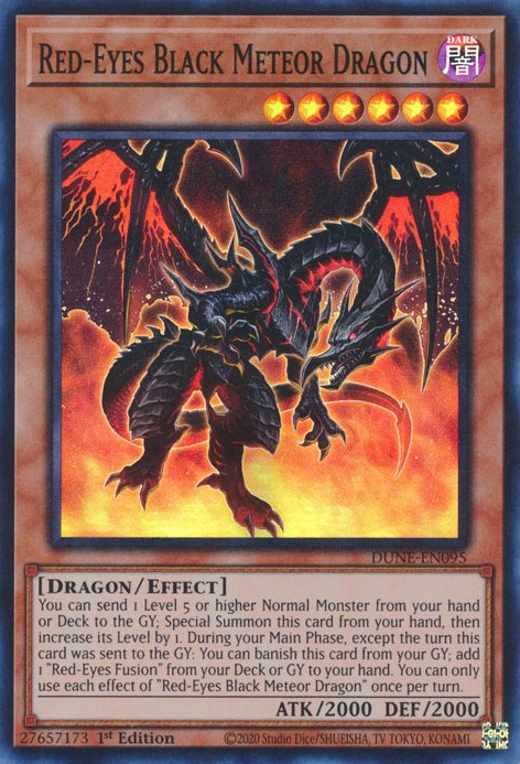 Red-Eyes Black Meteor Dragon [DUNE-EN095] Super Rare | Arkham Games and Comics