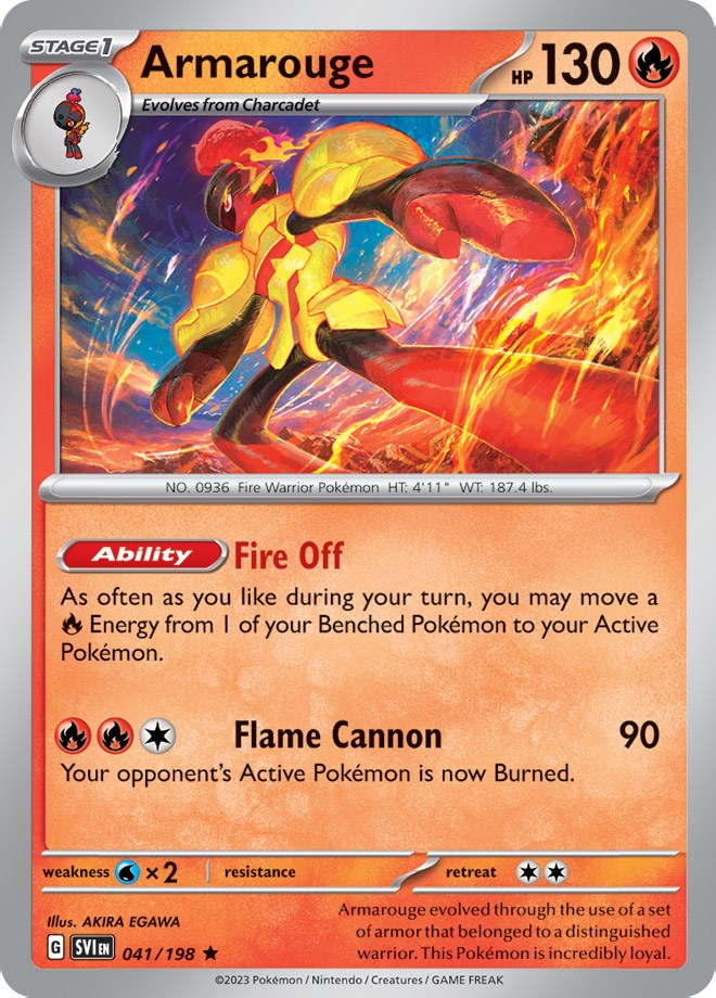 Armarouge (041/198) (Line Holo) [Scarlet & Violet: Base Set] | Arkham Games and Comics