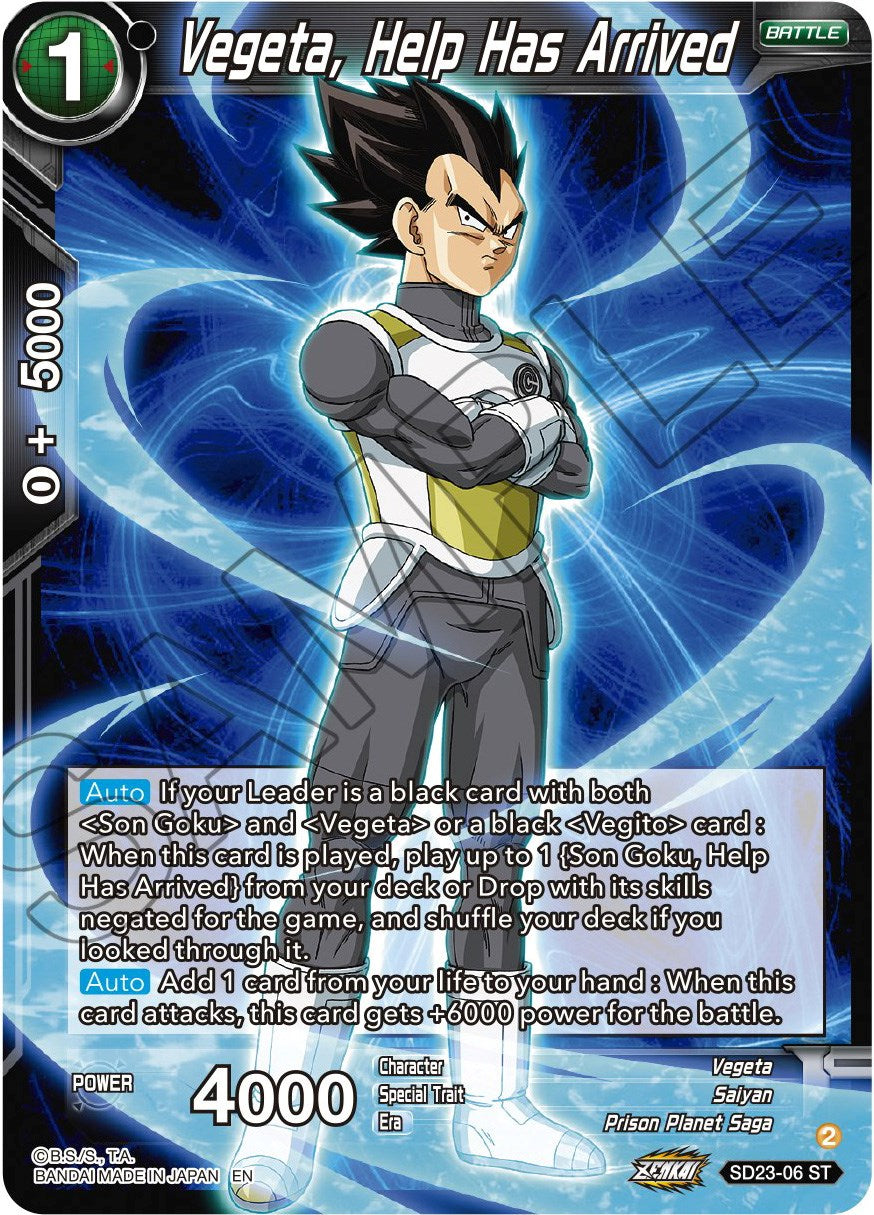 Vegeta, Help Has Arrived (SD23-06) [Critical Blow] | Arkham Games and Comics