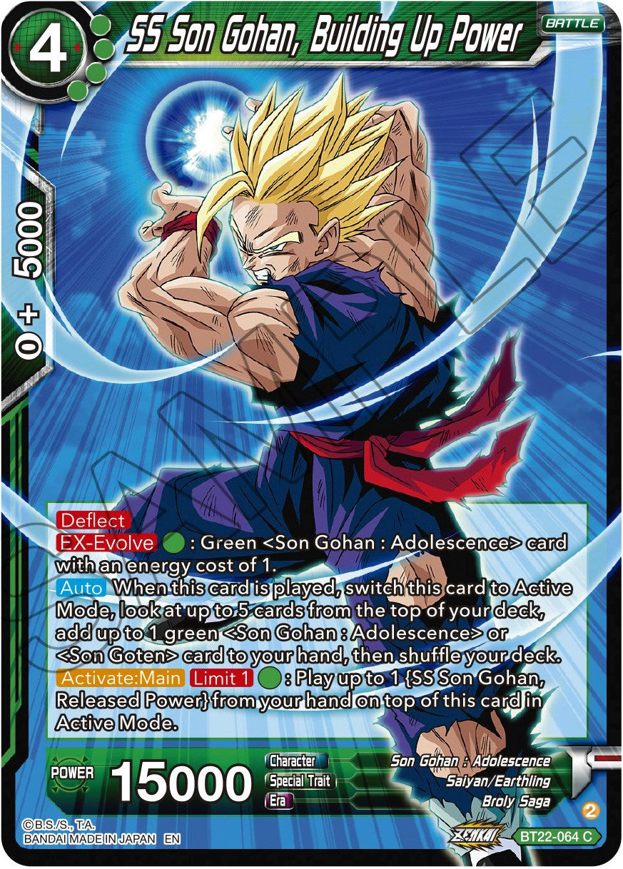 SS Son Gohan, Building Up Power (BT22-064) [Critical Blow] | Arkham Games and Comics