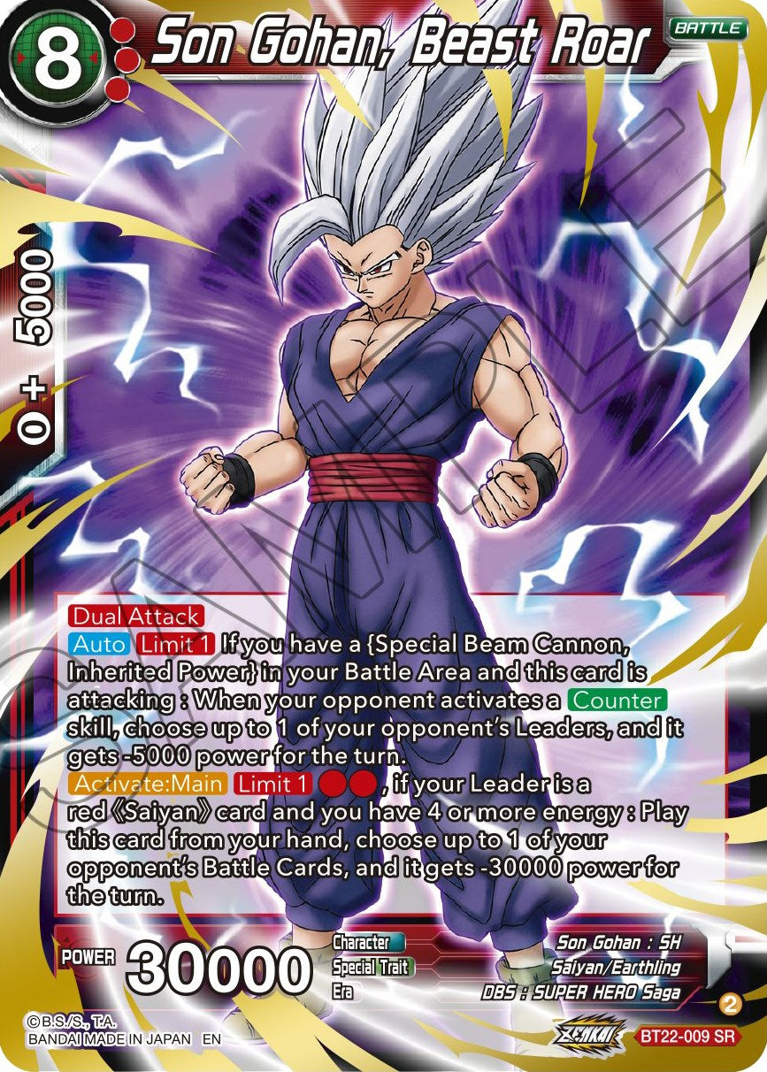 Son Gohan, Beast Roar (BT22-009) [Critical Blow] | Arkham Games and Comics