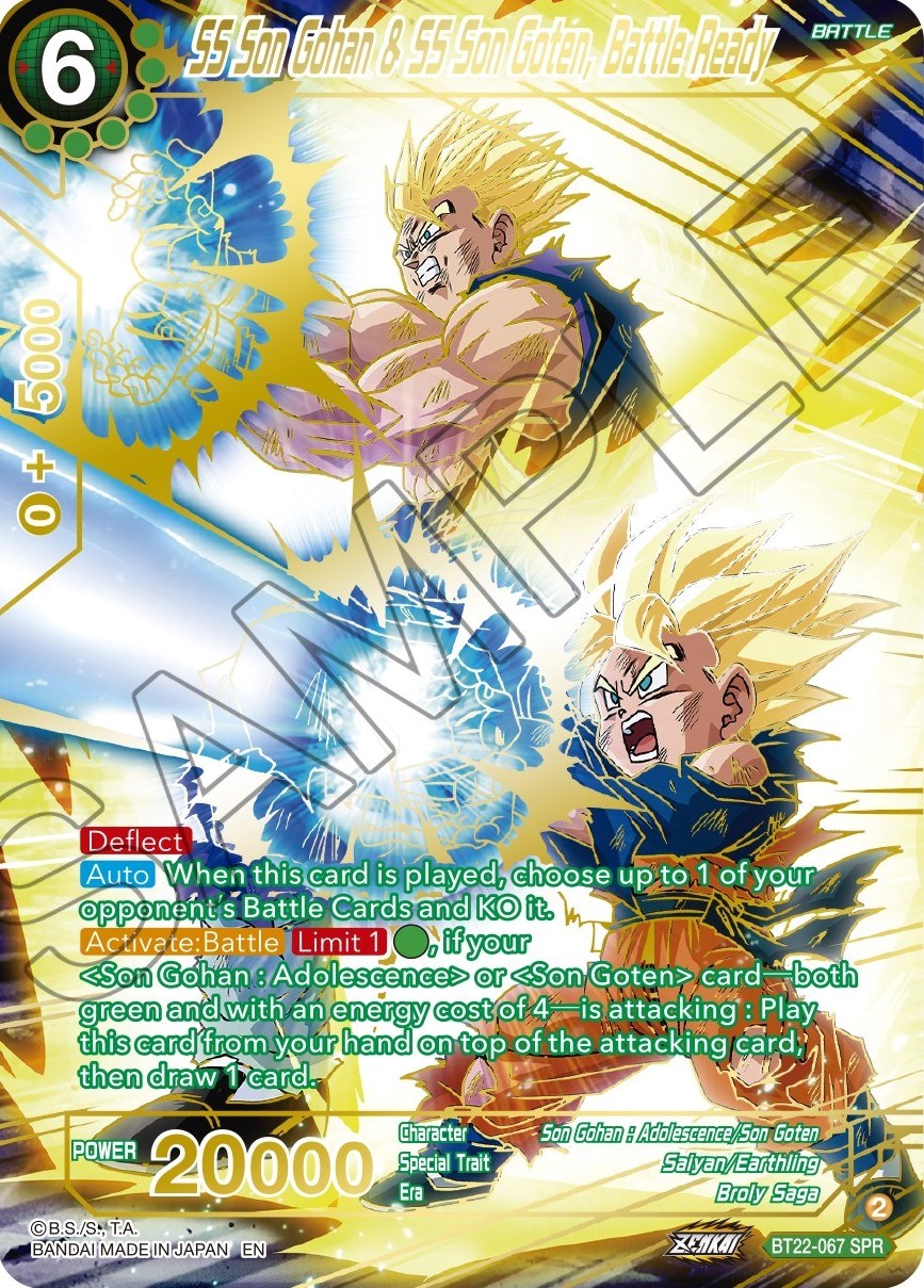 SS Son Gohan & SS Son Goten, Battle Ready (SPR) (BT22-067) [Critical Blow] | Arkham Games and Comics