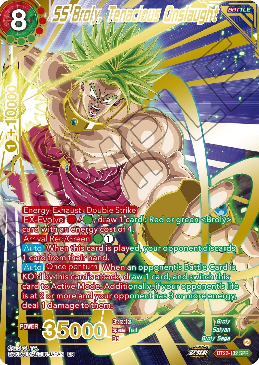 SS Broly, Tenacious Onslaught (SPR) (BT22-132) [Critical Blow] | Arkham Games and Comics