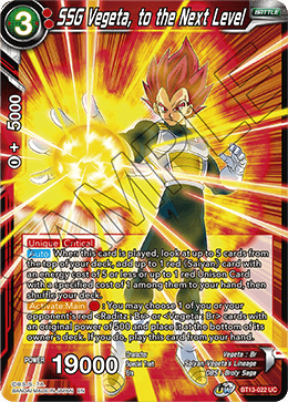 SSG Vegeta, to the Next Level (Uncommon) [BT13-022] | Arkham Games and Comics