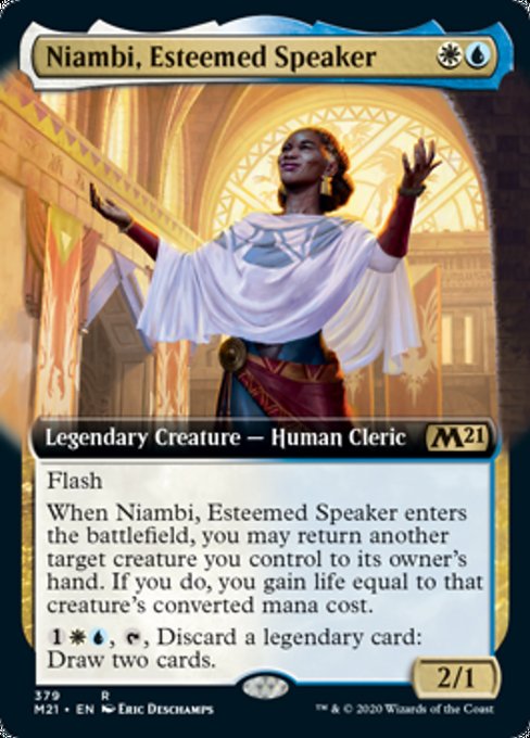 Niambi, Esteemed Speaker (Extended Art) [Core Set 2021] | Arkham Games and Comics