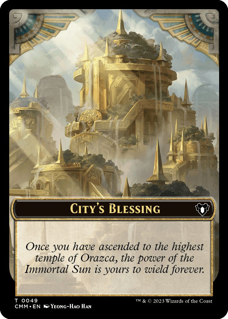 City's Blessing // Rat Double-Sided Token [Commander Masters Tokens] | Arkham Games and Comics