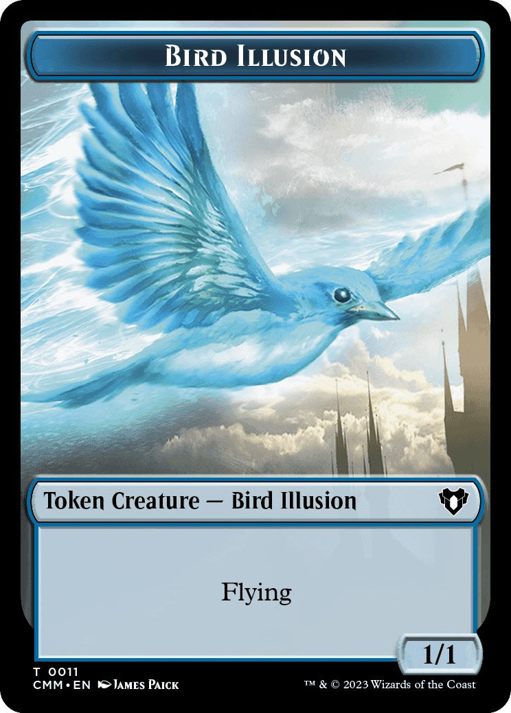 City's Blessing // Bird Illusion Double-Sided Token [Commander Masters Tokens] | Arkham Games and Comics